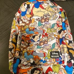 Full size canvas Disney  Loungefly Backpack. Snow White & The Seven Dwarfs